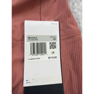 Nike Zenvy Dri-FIT Ribbed High Rise‎ 7/8 Leggings Rust Pink HF1443-634 Mens XS thumbnail 5