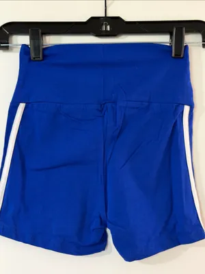 Bozzolo Royal Blue High-Waist Athletic Shorts with White Side Trim thumbnail 2