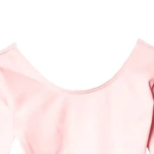 Capezio Adult Pet XS 2-4 Leotard Pink Long Sleeve Scoop Neck Dance Yoga Gym thumbnail 3