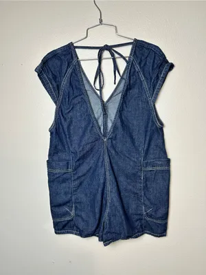 We The Free - Free Fall Denim Romper Shorts - Size XS thumbnail 3