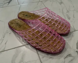 Pink Jelly Mules Size 9 thumbnail 1