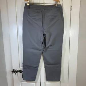 A‎ New Day Womens Gray Stretch Cotton Ankle Pants Size 10 High Rise Slim Tapered thumbnail 3