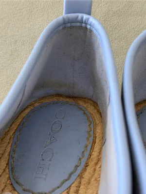 Coach Women's Carson Signature Jacquard Espadrille Loafers Lather Blue Size 11B thumbnail 8