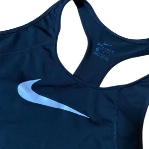Dri-Fit Black Racerback Running Vented Tank Top White Center Swoosh Logo 🔥 thumbnail 2