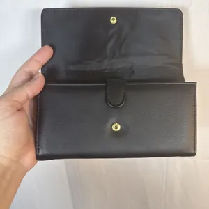 Unbranded Travel Large Trifold Leather Wallet - Black Preowned thumbnail 8