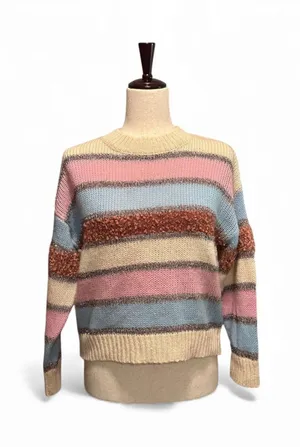 Cotton Emporium Striped Crew Neck Sweater Size XS thumbnail 1