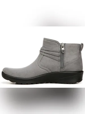 Bzees Grey Slip-On Ankle Booties Size 9 Wide thumbnail 5