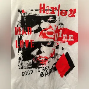 DC Comics NWOT Harley Quinn Joker Good to be Bad DC Universe Cropped Tee sz M thumbnail 2