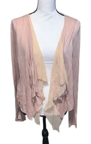 Aryn K Anthropologie asymmetrical layered Cardigan Sweater Wool Cotton thumbnail 1