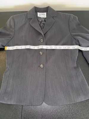 Kasper A.S.L. Petite Gray Blazer Size 2P thumbnail 4