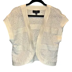 Current Air Cream Textured Open Front Bolero - size Medium thumbnail 1