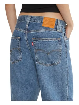 Levi’s Baggy Dad Jeans Denim Blue Mid Rise 27 Retro 90s Straight Leg thumbnail 2