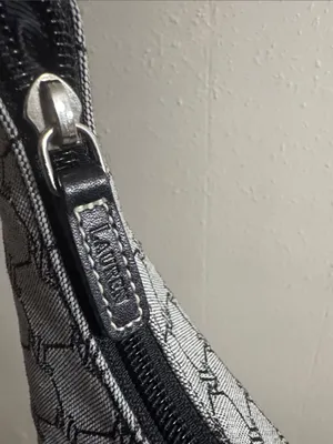 Ralph Lauren Gray Monogram Shoulder Bag with Black Trim thumbnail 7