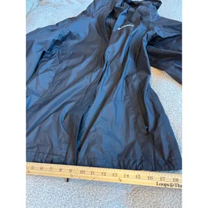 Columbia Omni-Tech Waterproof Rain Jacket Black Hooded Shell RL2436 Womens M thumbnail 6