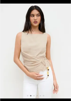 Cream Boho Tank Top Cider thumbnail 2