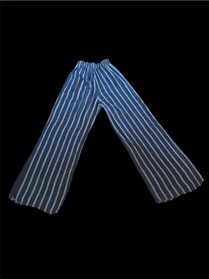 Forever 21 Navy Striped Wide-Leg Pants thumbnail 2