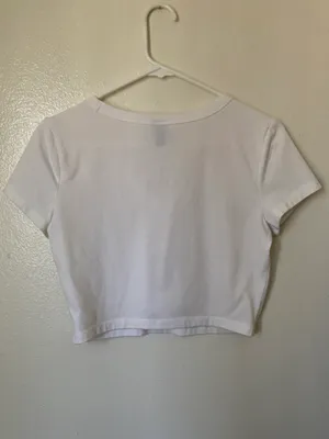 Wild Fable White Crop Top thumbnail 4
