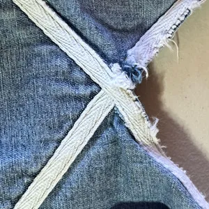 Mimi Denim Maternity Overalls With Attachment‎ To Gather In Back Med Wash S thumbnail 10