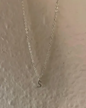 Letter S necklace Silver thumbnail 1