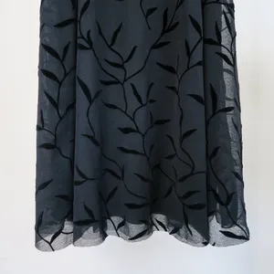 Vintage 90s Luly K Black Floral Midi Dress thumbnail 8