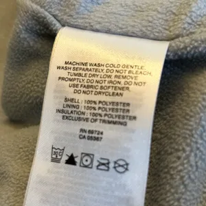 Columbia Light Grey Quilted Vest with Fleece Collar thumbnail 7
