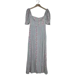 We Wore What Womens 2 Puff Sleeve Midi Dress in Rosewood Multi NEW thumbnail 2