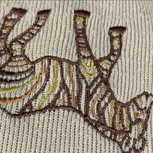 Vintage 80’s brown striped safari theme collar top Brown Size M thumbnail 5