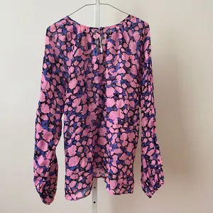 Anthro The Odells XL Pink Floral Blouse Keyhole Top Boho Cottage Prairie Peasant thumbnail 4