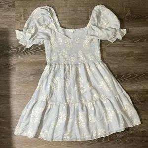 Madewell Silk Lucie Smocked‎ Mini Dress in Moody Blooms Size XL Women's thumbnail 3