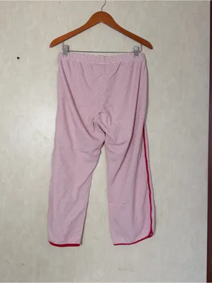 LAKE Women’s 100% Pima Cotton Classic Red Ticking Stripe Pajamas Set M thumbnail 9