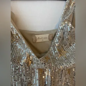 Altar’d State Gold Sequin Star Tank Top thumbnail 4