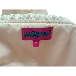 EDIKTED Damsel Satin Lace-Up Corset Top Pink White Size Medium Bustier thumbnail 5