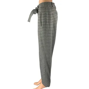 Aritzia Wilfred Womens Gray Wool Plaid Check Straight Crop Trousers Pants Size 6 thumbnail 2