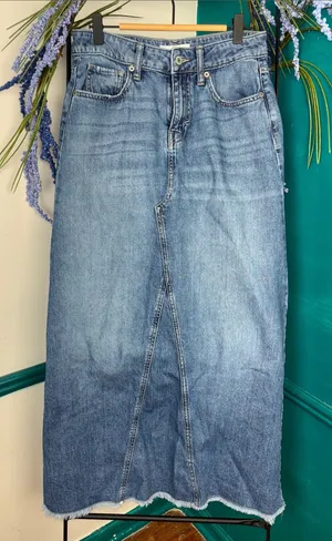 Lucky Brand Light Blue maxi Denim Skirt thumbnail 1