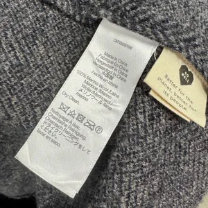 Madewell 100% Merino Wool Herringbone Sweater Coat Grey NB389 Women's Small thumbnail 9