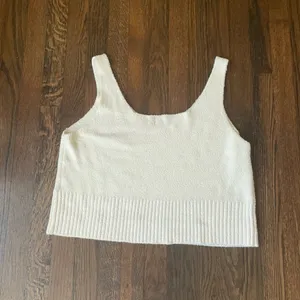A new day v neck white sweater tank thumbnail 4