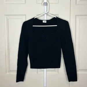 Abercrombie & Fitch Sweetheart Neckline Top Black Size Small thumbnail 4