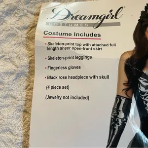 NEW Dreamgirl Bare Bones Babe Sexy Skeleton Costume Size Medium thumbnail 6