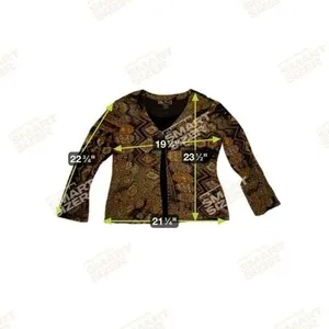 029-002 MIRASOL Size Large‎ Women Brown With Gold Accents Work Office L thumbnail 6