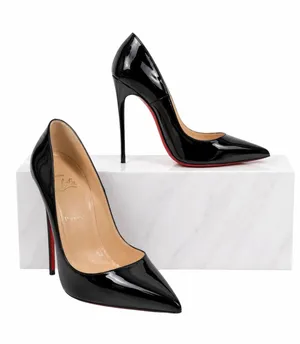 Christian Louboutin So Kate 120 Patent Leather Pumps Black Size 39 thumbnail 1