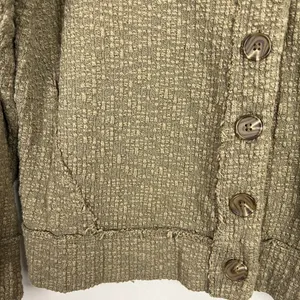 Two‎ By Vince Camuto Cardigan Sweater Women Large Green Buttons V-Neck Knit Crop thumbnail 4