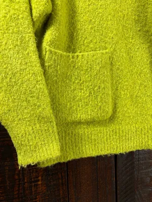 Line and Dot Green Thick Winter Sweater SMALL thumbnail 5