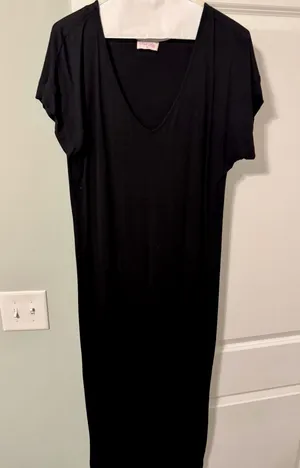Black Pink Lily Dress Maxi thumbnail 1