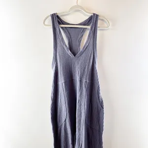 Out From Under Urban Outfitters Waffle Knit Thermal One Piece Jumpsuit Purple thumbnail 5