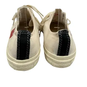 Comme des Garçons‎ PLAY x Converse Chuck 70 Low Cream Heart Sneakers Womens 7.5 thumbnail 4