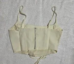 Malia Ivory Lace Up Corset Top thumbnail 5