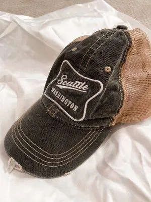 Seattle Washington Hat Gray thumbnail 1