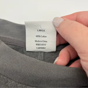 Varley Lyle Top Pavement Grey‎ Gray Womens Size Medium Sweatshirt *FLAWED thumbnail 5