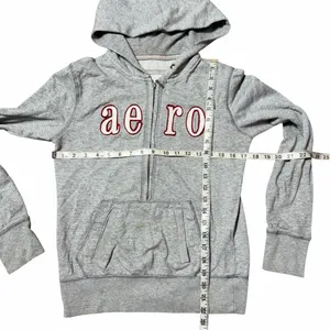 Y2K Aeropostale Graphic Zip Front Hoodie Womens Medium thumbnail 2