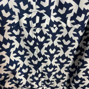 J. Crew Navy and White Printed Seaside Spaghetti-Strap Dress with Pockets thumbnail 2